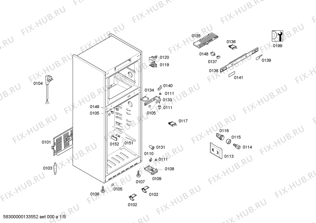 Схема №3 KD49NA70NE с изображением Дверь для холодильника Siemens 00245969