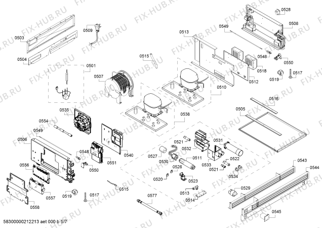 Схема №1 B30IB900SP, Bosch с изображением Крышка для холодильника Bosch 11028993