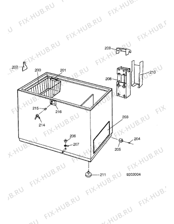 Взрыв-схема холодильника Electrolux EC5105N - Схема узла Housing 001