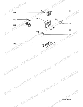 Взрыв-схема плиты (духовки) Aeg Electrolux B2100-4-B UK R05 - Схема узла Functional parts