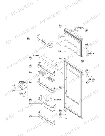 Взрыв-схема холодильника Zanussi ZRT333FX - Схема узла Section 3