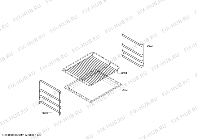 Взрыв-схема плиты (духовки) Bosch HBN331E4SG Bosch - Схема узла 06