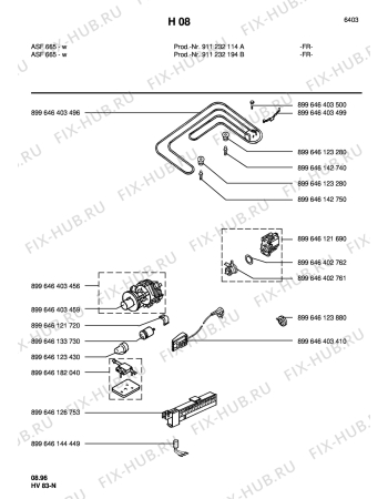 Взрыв-схема посудомоечной машины Arthur Martin ASF665W - Схема узла Section3