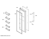 Схема №2 SOK250OC0N с изображением Дверь для холодильника Bosch 00243736