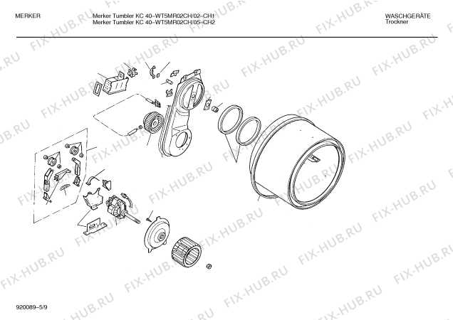 Схема №5 CT28010 CT2801 с изображением Крышка кнопки для сушилки Bosch 00030034