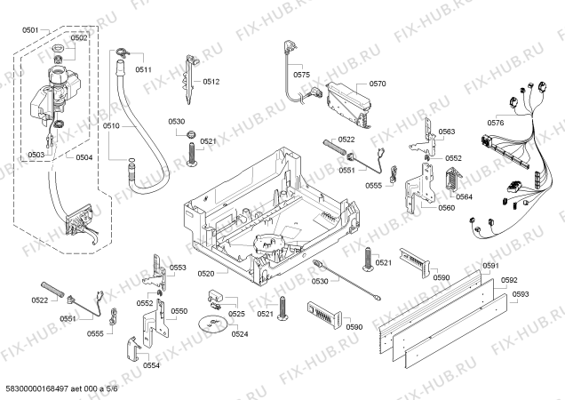 Схема №4 S21M58N9EU с изображением Силовой модуль запрограммированный для посудомоечной машины Bosch 00659770