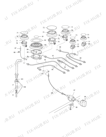 Схема №1 PEMX 166/1 GHIT с изображением Панель для плиты (духовки) DELONGHI 36C1TS1S