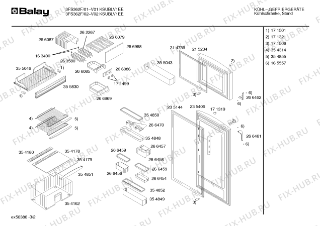 Схема №2 3FS367FSR/98S с изображением Компрессор для холодильной камеры Bosch 00141973
