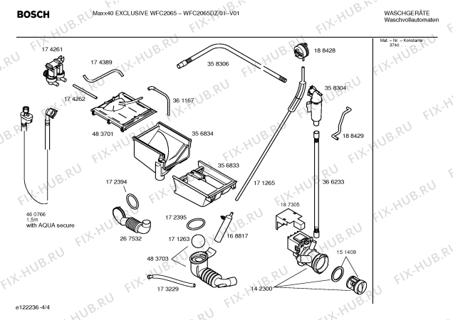 Взрыв-схема стиральной машины Bosch WFC2065DZ Maxx40 EXCLUSIVE WFC2065 - Схема узла 04