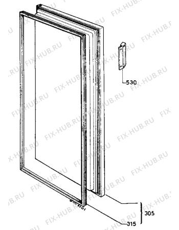 Взрыв-схема холодильника Marijnen CM2000F - Схема узла Door 003