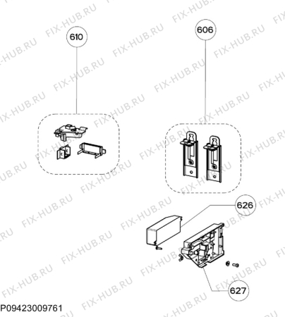 Взрыв-схема вытяжки Aeg AWH9470BM - Схема узла Accessories