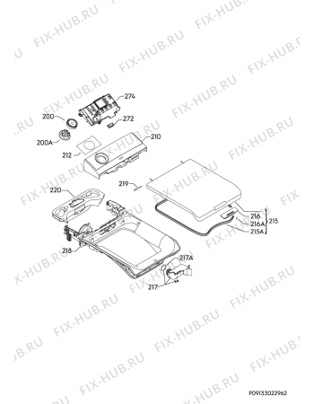 Взрыв-схема стиральной машины Electrolux EW6T5226C3 - Схема узла Command panel 037