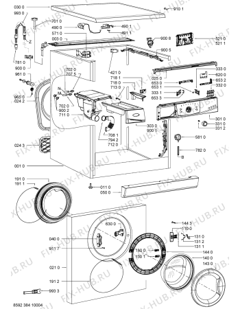 Схема №1 AWO/D 6103/ с изображением Модуль (плата) для стиралки Whirlpool 480111104948