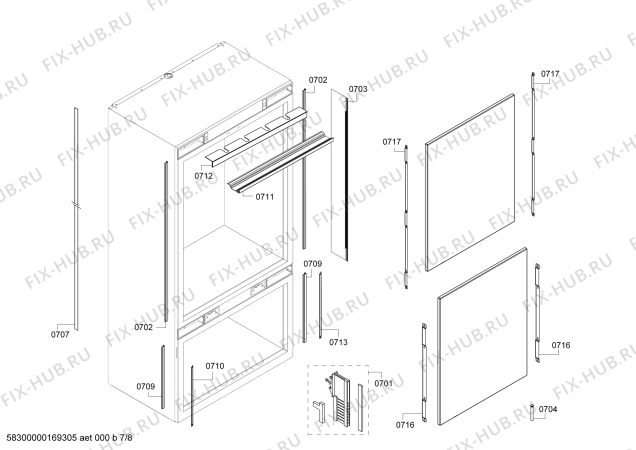 Схема №5 RB472301 Gaggenau с изображением Силовой модуль для холодильника Bosch 00791160