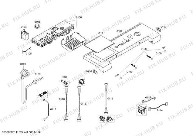 Схема №1 WFMC2100UC Nexxt essence washer с изображением Клапан для стиралки Bosch 00497394