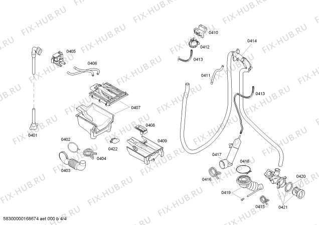 Схема №1 WAP20268TI Bosch Maxx 7.5 с изображением Ручка для стиралки Bosch 00657374