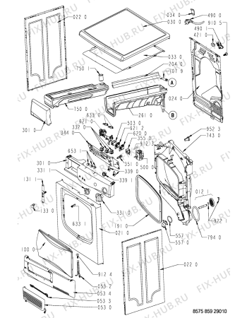 Схема №1 AWZ 8592 с изображением Декоративная панель для сушилки Whirlpool 481245213468