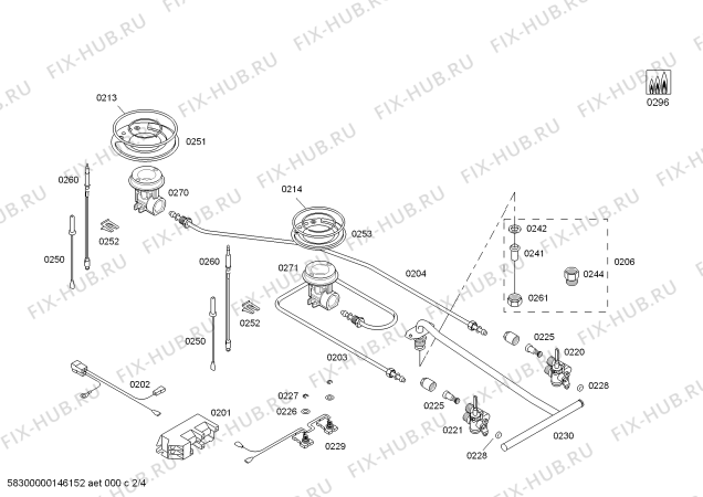 Взрыв-схема плиты (духовки) Siemens ER5115W - Схема узла 02