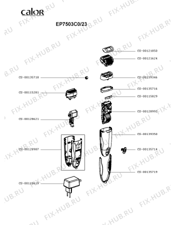 Схема №1 EP7500F0/23 с изображением Покрытие для бритвы (эпилятора) Rowenta CS-00135719
