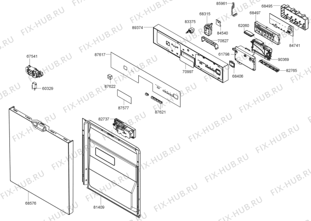 Взрыв-схема посудомоечной машины Gorenje GS65324W (316955, PMS60S) - Схема узла 02