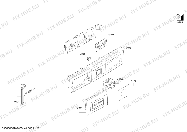 Схема №1 WM14T3E8DN iQ 500 varioPerfect с изображением Наклейка для стиралки Siemens 00633720