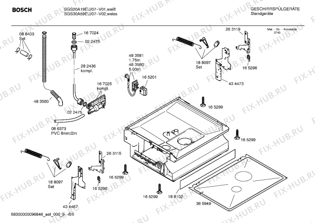 Схема №2 SGS30A59EU с изображением Инструкция по эксплуатации для посудомоечной машины Bosch 00585781