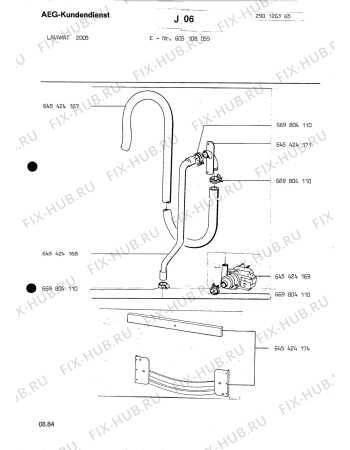 Схема №4 LAV2005 с изображением Запчасть для комплектующей Aeg 8996454240269