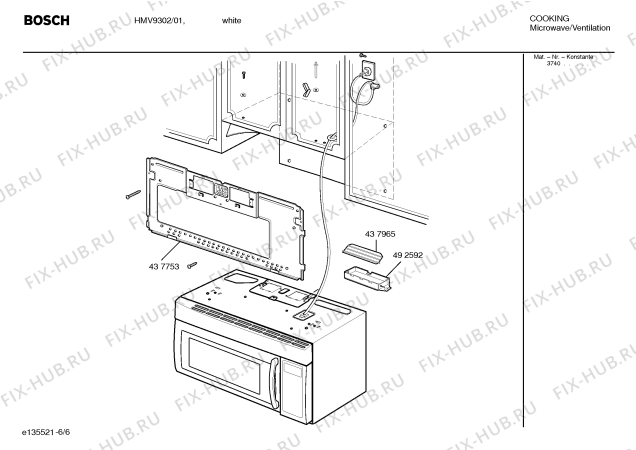 Взрыв-схема плиты (духовки) Bosch HMV9302 - Схема узла 06