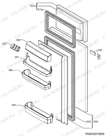 Взрыв-схема холодильника Electrolux IK2685TL - Схема узла Door