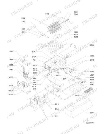 Схема №1 AGS 845/WP с изображением Моторчик вентилятора для холодильной камеры Whirlpool 483286002002