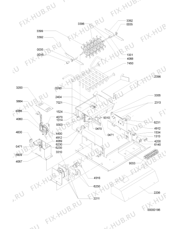 Схема №1 AGS 843/WP с изображением Часть корпуса для холодильной камеры Whirlpool 483286001972