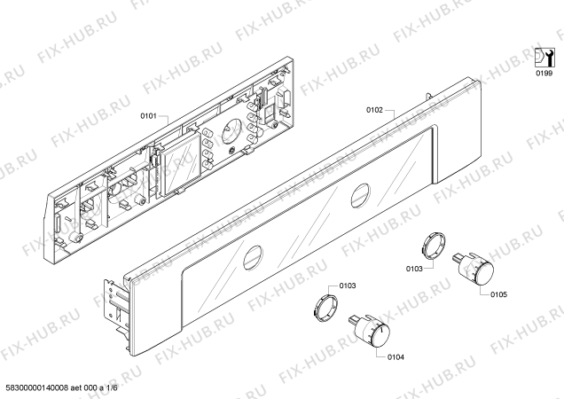 Схема №3 HBN3450UC с изображением Модуль управления для духового шкафа Bosch 00646638