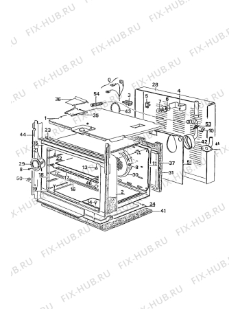 Взрыв-схема плиты (духовки) Electrolux CO1060S1 - Схема узла Oven equipment