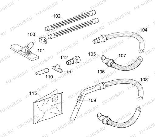 Взрыв-схема пылесоса Tornado TO872 - Схема узла Accessories