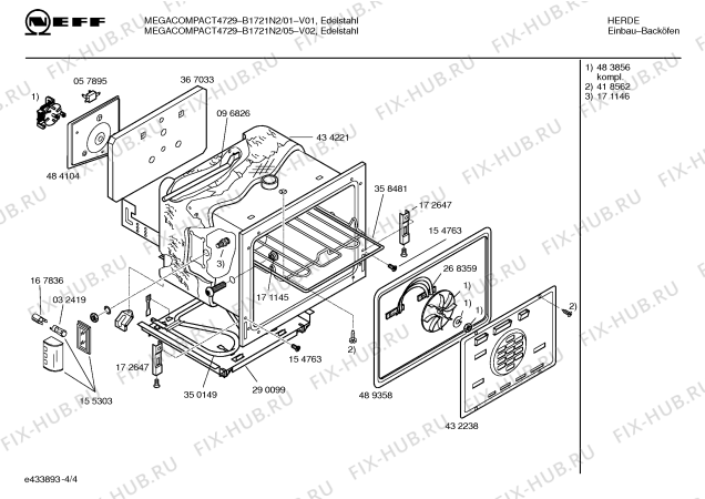 Схема №2 B1721N2 MEGACOMPACT4729 с изображением Инструкция по эксплуатации для электропечи Bosch 00586291
