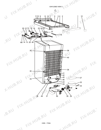 Схема №1 C290 - 1704A с изображением Дверка для холодильника Whirlpool 482000017154