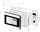 Схема №1 MIO 1890E (170927, BD20GB1) с изображением Дверца для свч печи Gorenje 162776