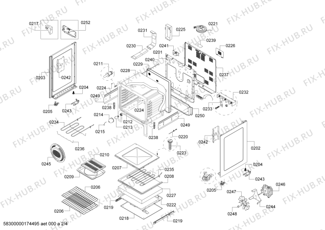 Схема №2 HES3063U с изображением Переключатель для печи Bosch 00623913