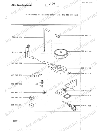 Схема №2 KF 122 AROMA TIMER с изображением Всякое для составляющей Aeg 8996639111807