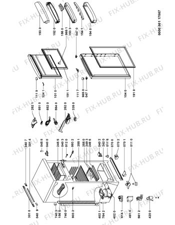 Схема №1 ARZ 9340/H с изображением Дверца для холодильной камеры Whirlpool 481241618952