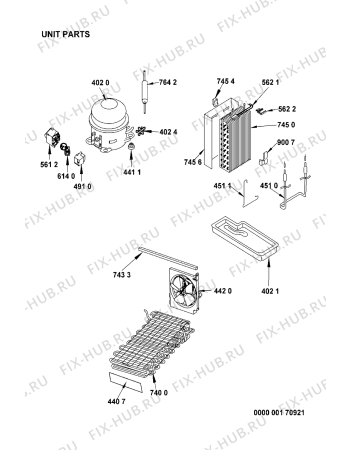 Взрыв-схема холодильника Whirlpool FRSB36AF201 (F090523) - Схема узла