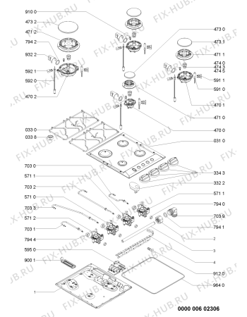 Схема №1 AKL710IX6 (F091788) с изображением Руководство для плиты (духовки) Indesit C00356296