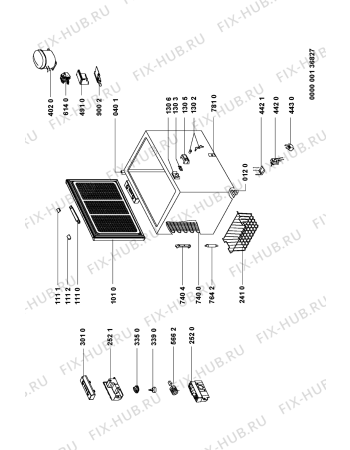 Схема №1 PL105D с изображением Винтик для холодильной камеры Whirlpool 481241719012