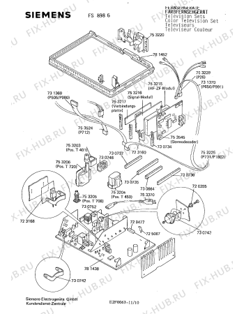 Взрыв-схема телевизора Siemens FS8986 - Схема узла 10