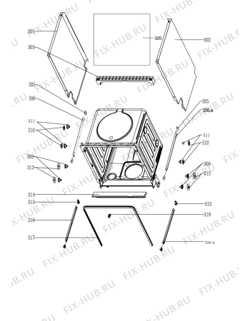Схема №2 GSI 851 IX с изображением Экран для электропосудомоечной машины Whirlpool 482000018976