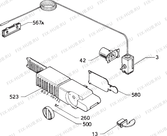 Взрыв-схема холодильника Zanussi Z626/6D - Схема узла Diffusor