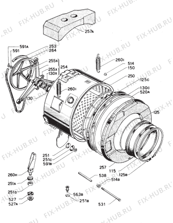 Взрыв-схема стиральной машины Rex RC422 - Схема узла Functional parts 267