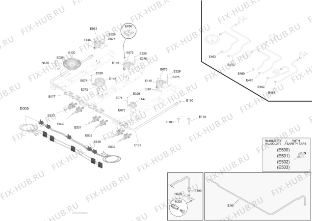 Схема №1 18690OG-MN с изображением Пламярассекатель для электропечи Aeg 4055316709