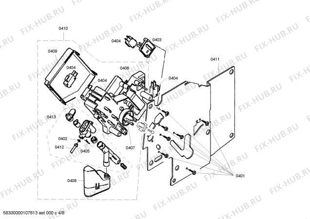 Схема №2 TCA6301UC Benvenuto B30 с изображением Съемщик натяжения для электрокофемашины Bosch 00428048