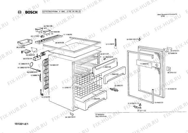 Схема №1 0700364205 IF3642 с изображением Дверь для холодильной камеры Bosch 00200030